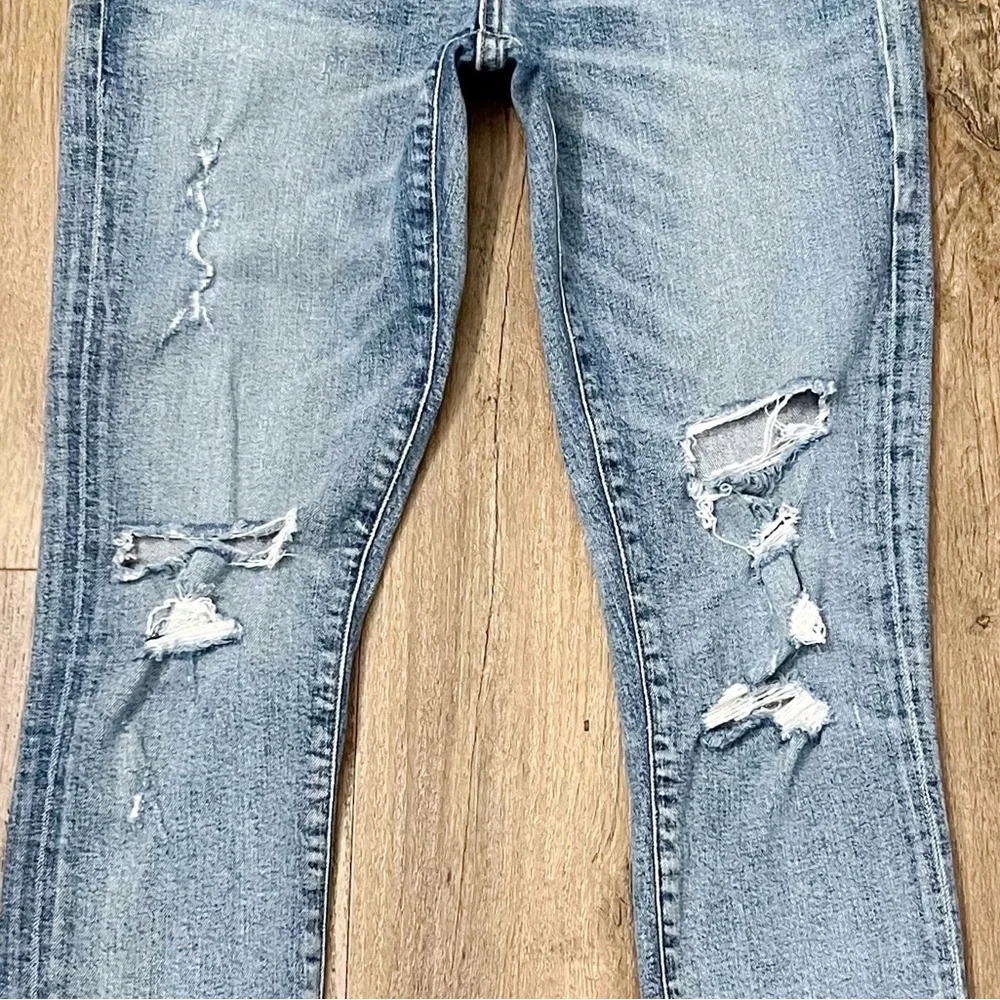 Agolde Sophie Distressed High Waist Skinny Jean High Rise Medium Blue Wash‎
